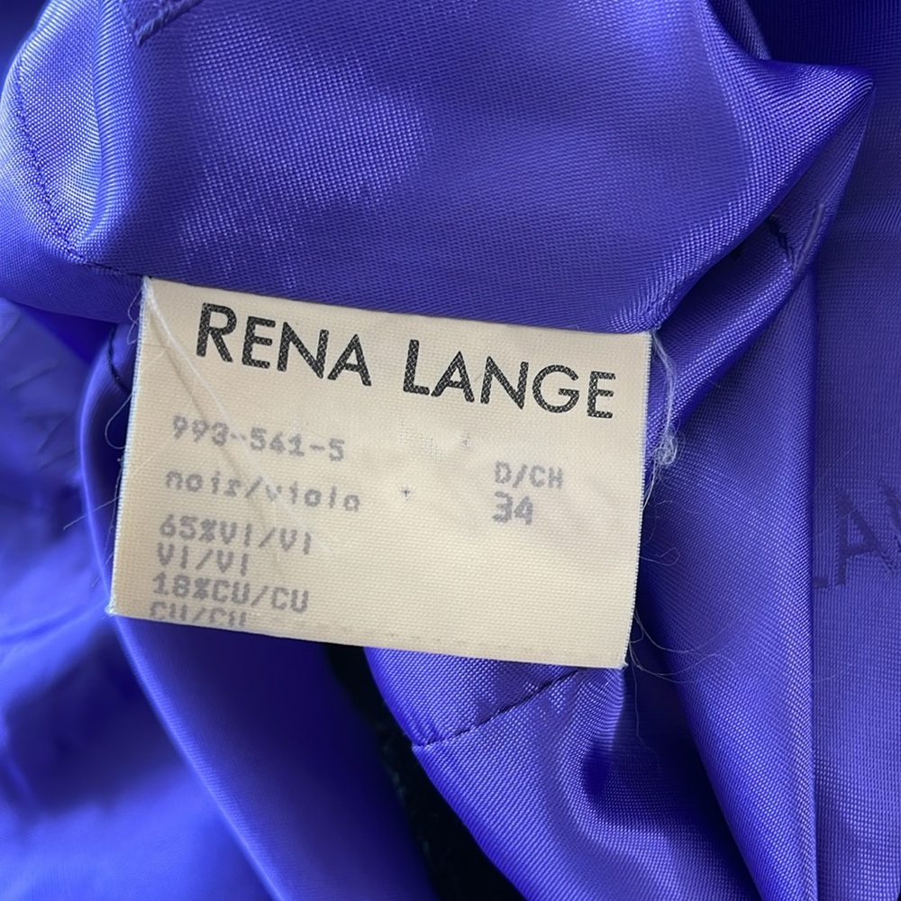 Rena Lange Velvet Black Blazer Size FR 34 US 4 - Picture 12 of 13